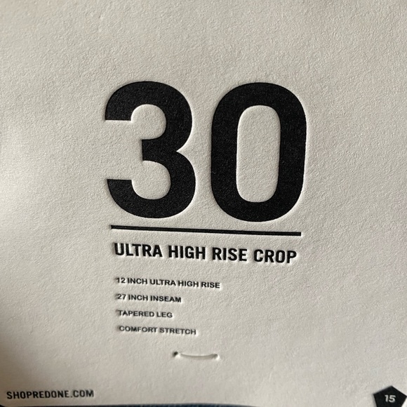 New with tags RE/DONE original high rise ankle crop jeans button fly - Picture 2 of 5